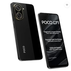 POCO C71_TD Black – 4GB RAM, 128GB Storage, 6.71" HD+, 5000mAh Battery