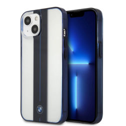 BMW HC PC/TPU NAVY MIDDLE STRIPE TRANSP IP13 PRO