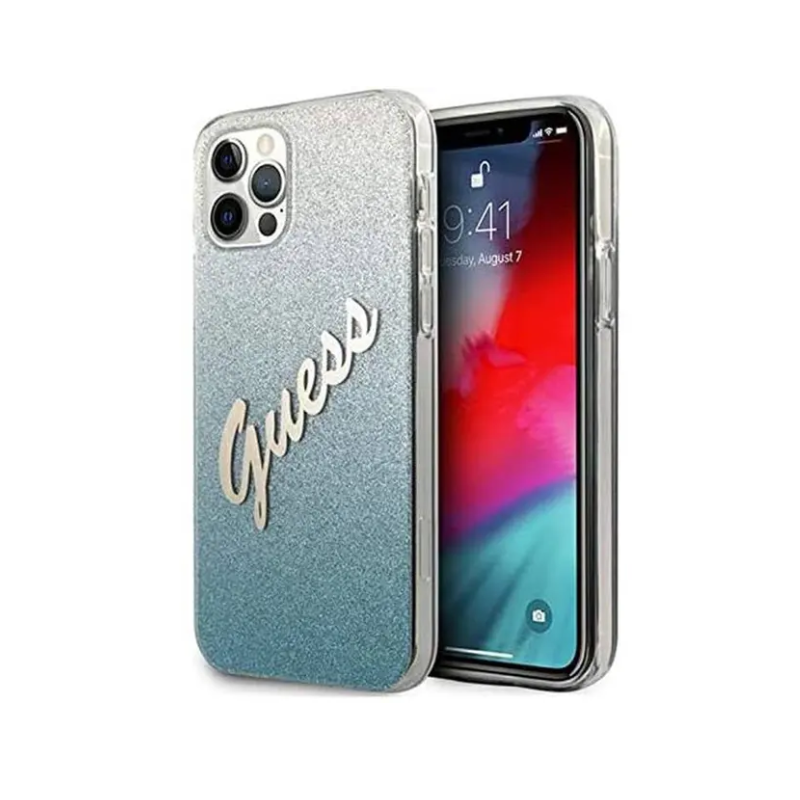 GUESS HC PC/TPU SCRIPTGLITTER GRADIENT BLUEIP12 PRO MAX GUESS HC PC/TPU SCRIPTGLITTER GRADIENT BLUEIP12 PRO MAX