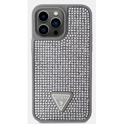 GUESS HC RHINESTONE TRIANGLE SILVER IP15 PRO MAX