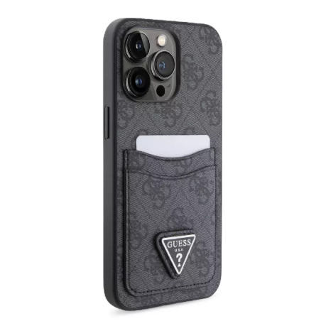 GUESS HC DOUBLE CARD TRIANGE BLACK IP15 PRO MAX
